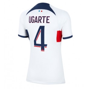 Paris Saint-Germain Manuel Ugarte #4 Udebanetrøje Dame 2023-24 Kort ærmer